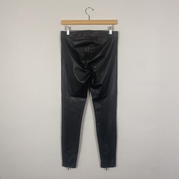 David Lerner Vegan Leather Moto Leggings Black Small - Picture 5 of 6